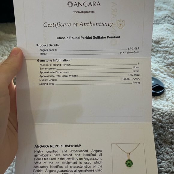 14k gold peridot necklace! - Picture 4 of 4